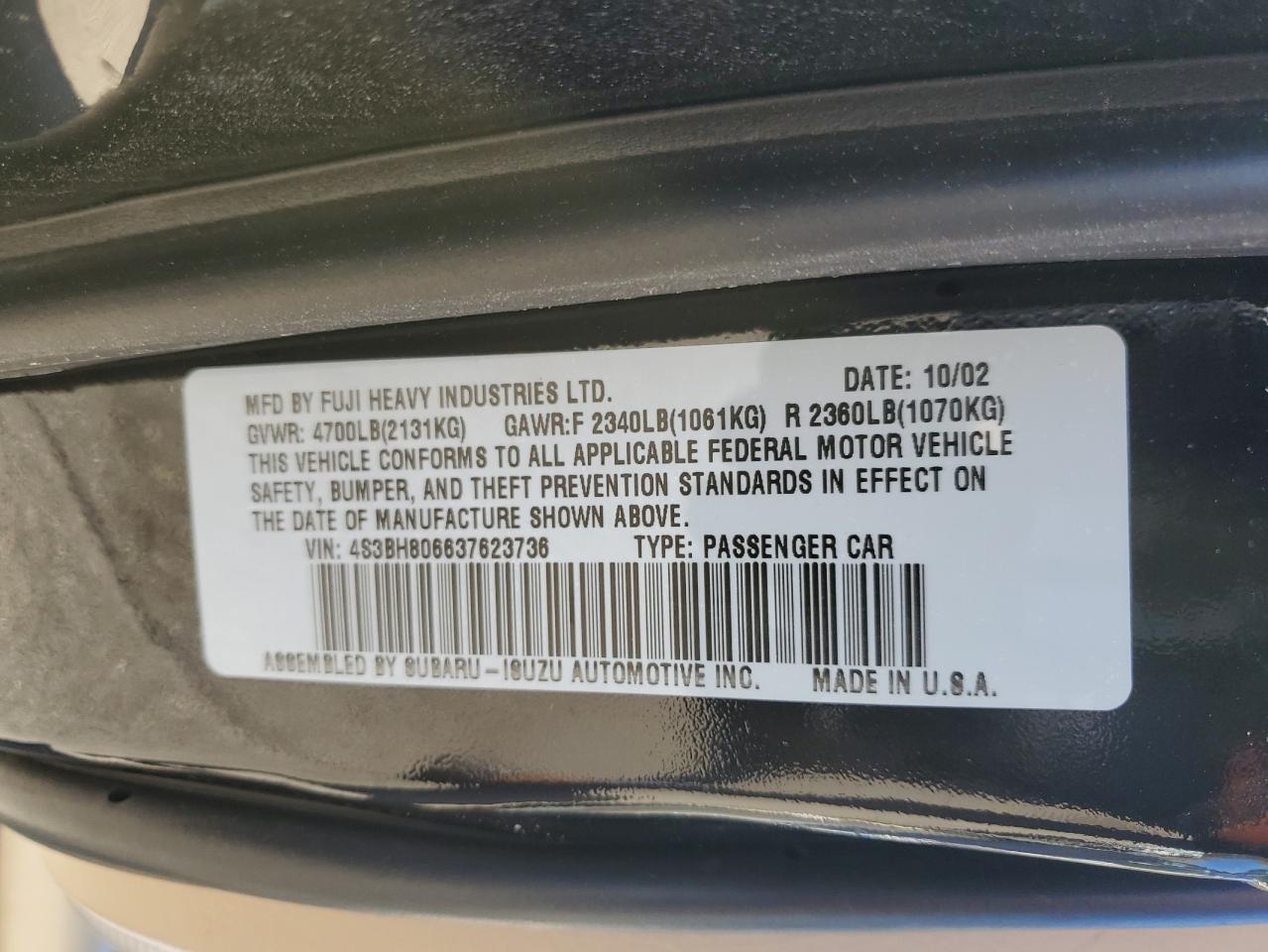 2003 SUBARU Legacy