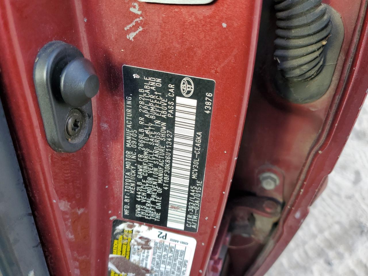 2006 TOYOTA CAMRY