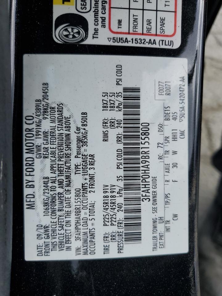 2011 FORD FUSION