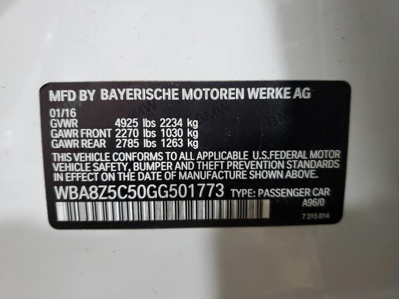 2016 BMW 3 SERIES