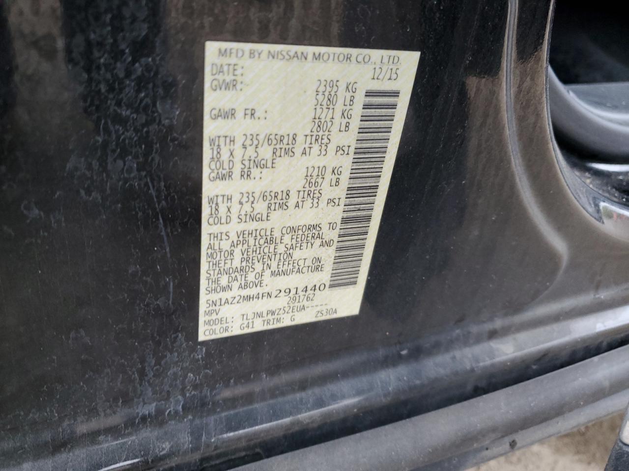 2015 NISSAN MURANO