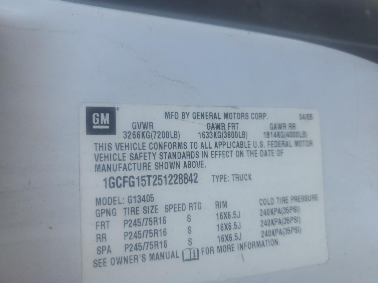 2005 CHEVROLET Express 1500
