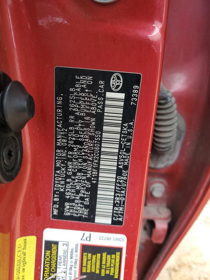 2012 TOYOTA CAMRY