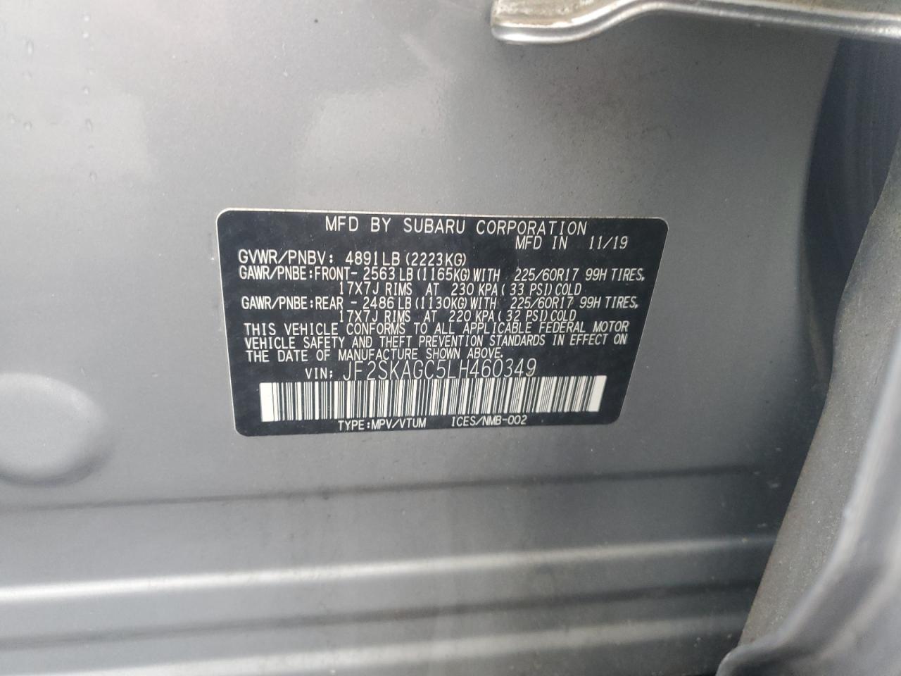 2020 SUBARU FORESTER