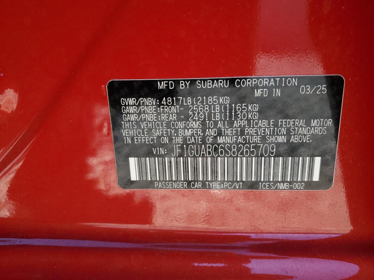 2025 SUBARU IMPREZA