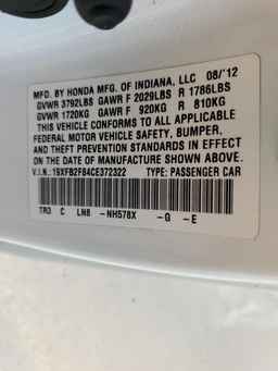 2012 HONDA CIVIC