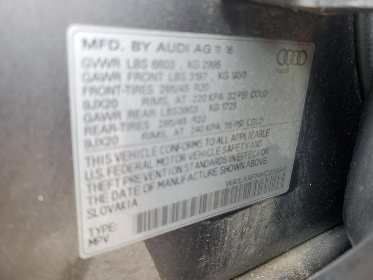 2017 AUDI Q7