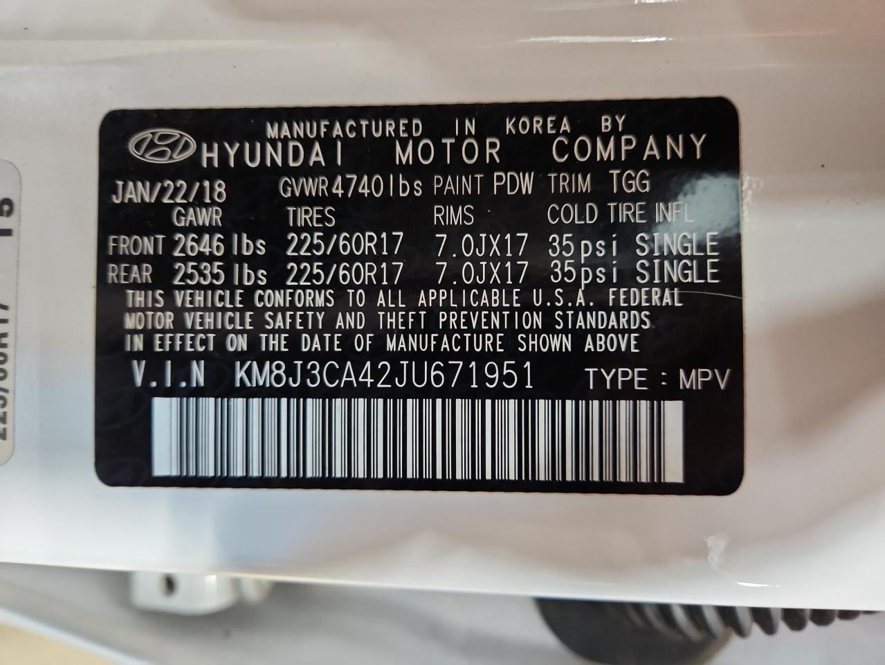 2018 HYUNDAI TUCSON