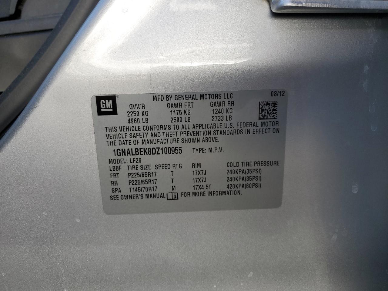 2013 CHEVROLET EQUINOX