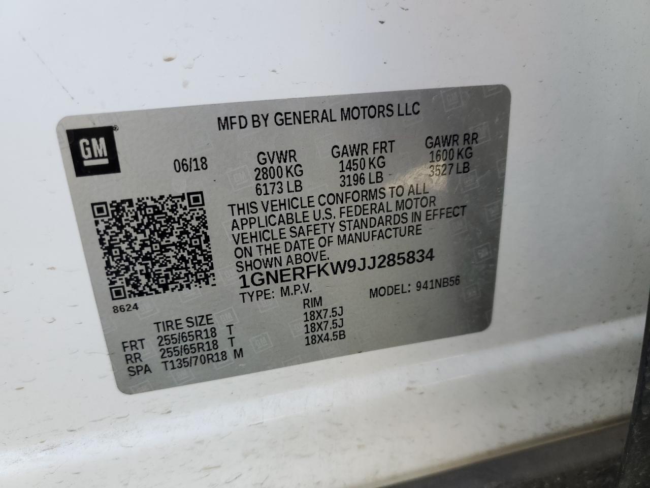 2018 CHEVROLET TRAVERSE