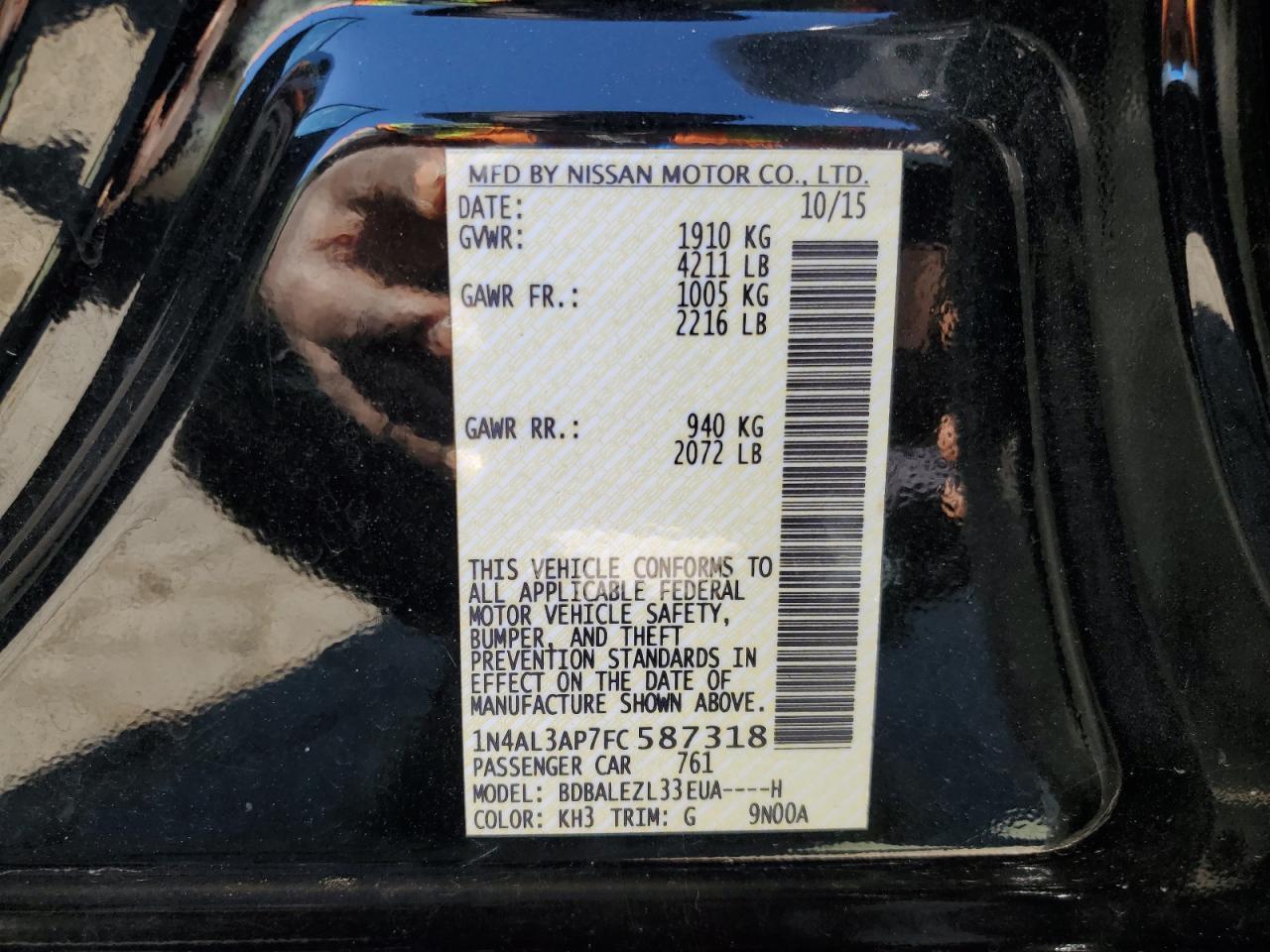 2015 NISSAN ALTIMA