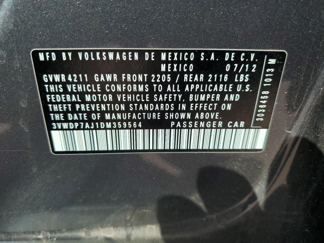 2013 VOLKSWAGEN JETTA