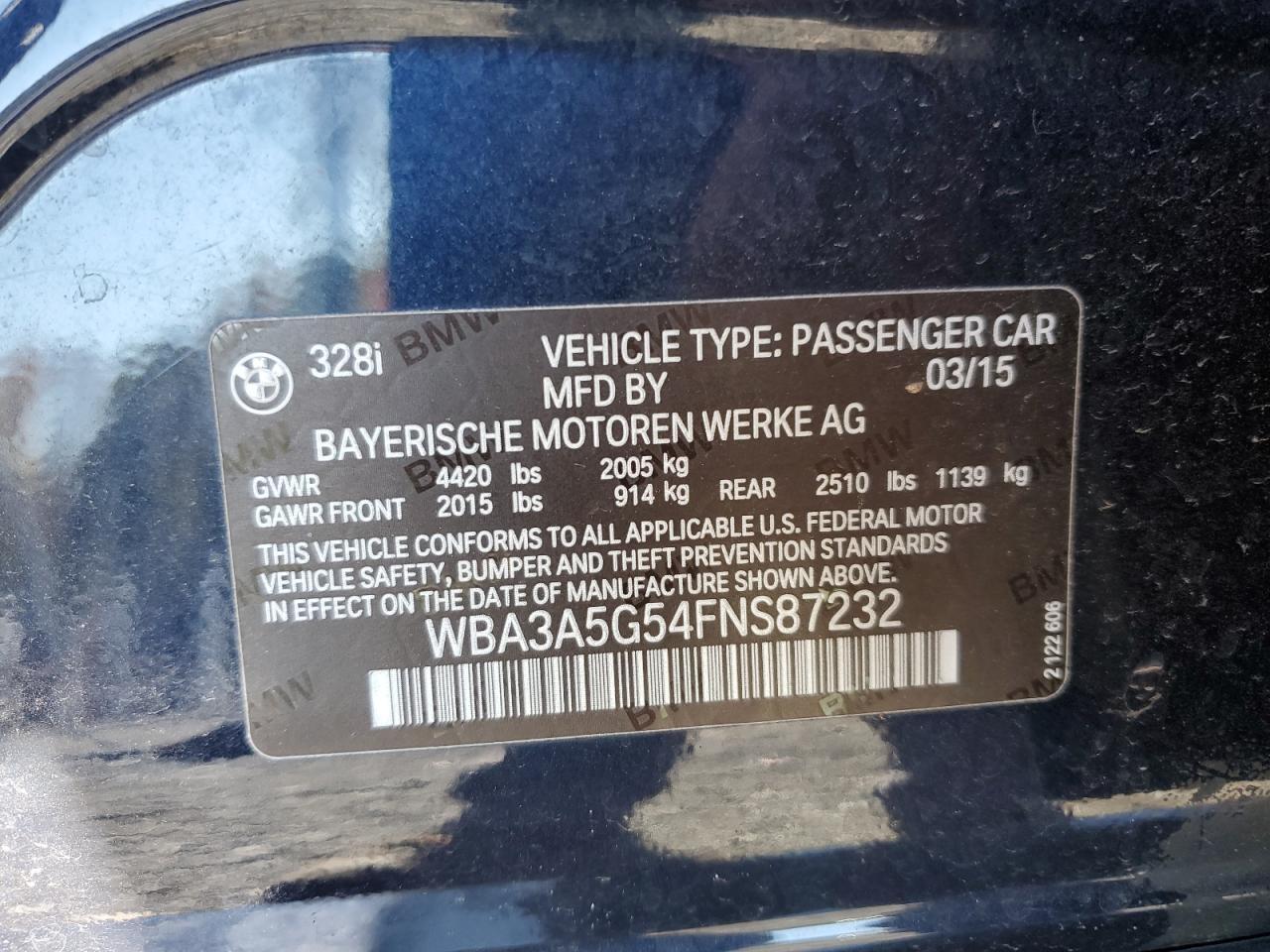2015 BMW 3 SERIES