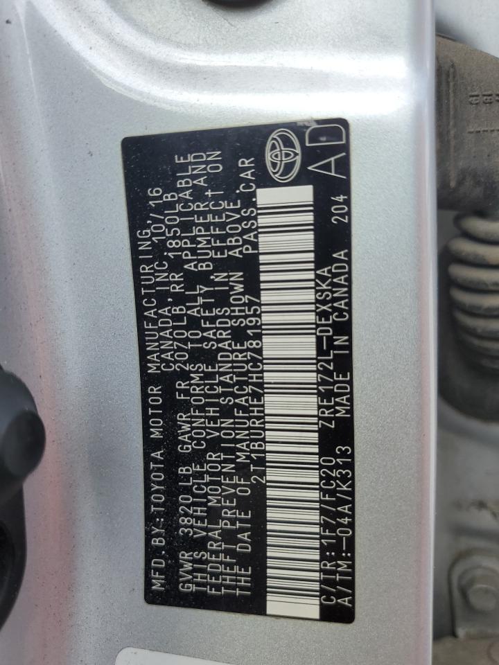 2017 TOYOTA COROLLA
