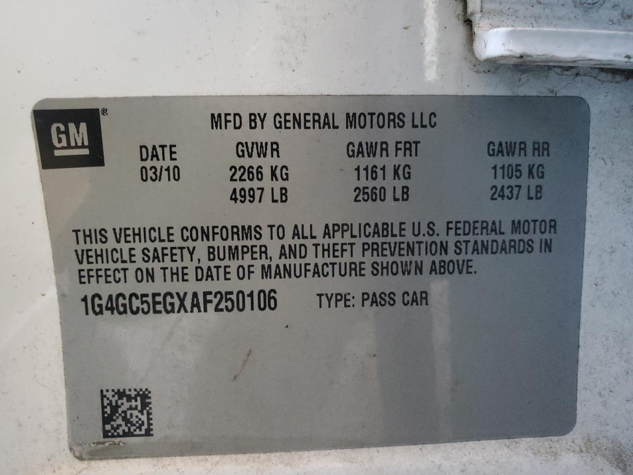 2010 BUICK LACROSSE