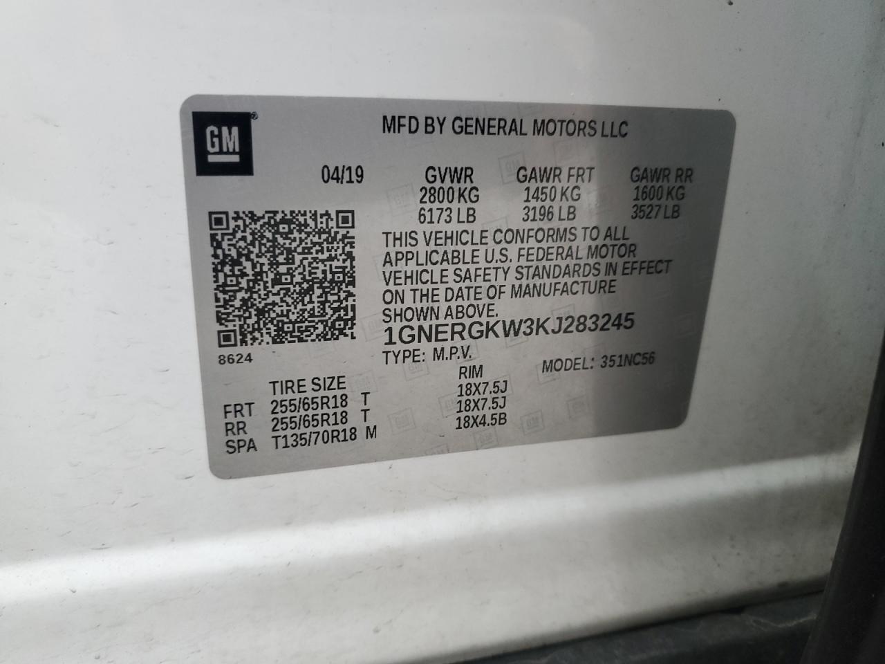 2019 CHEVROLET TRAVERSE