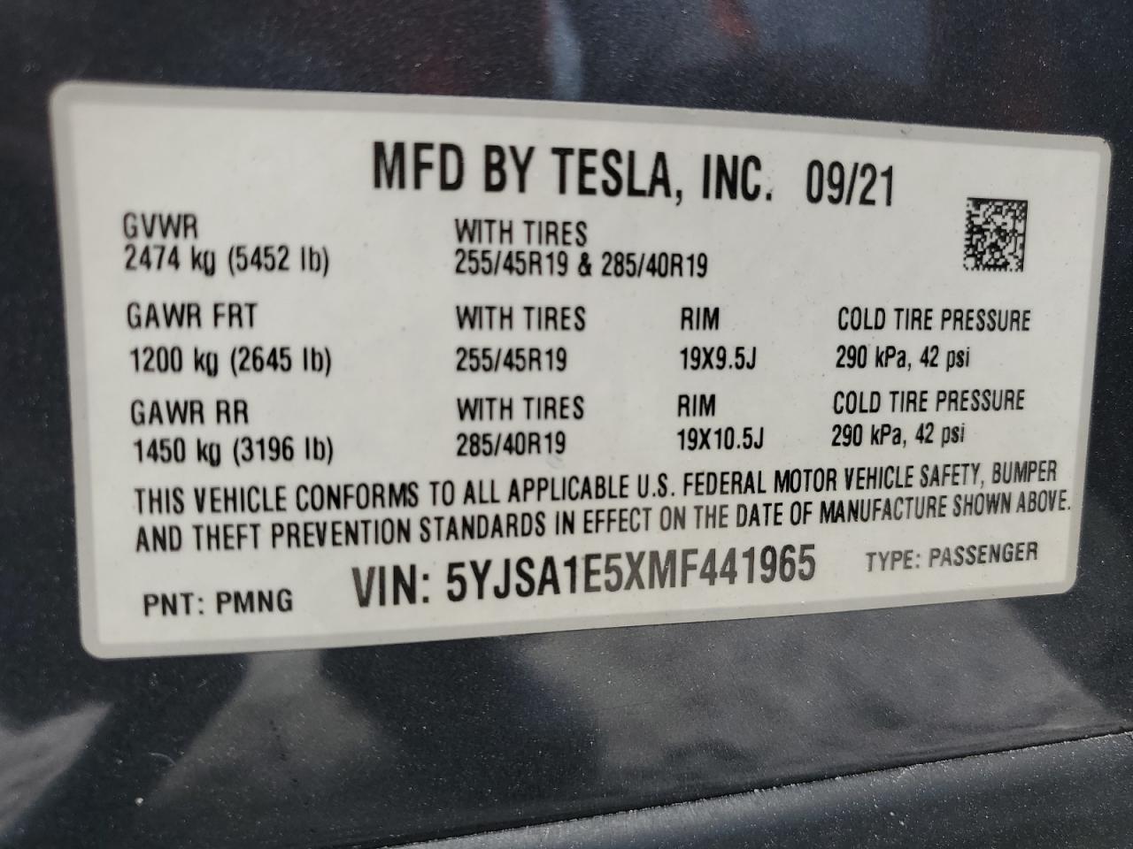 2021 TESLA MODEL S