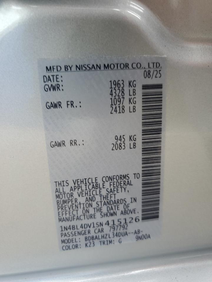 2025 NISSAN ALTIMA