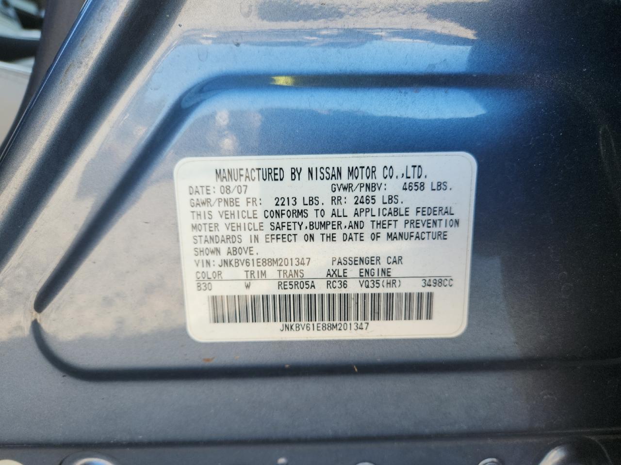 2008 INFINITI G35