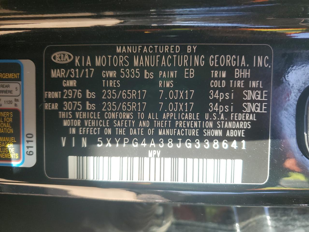 2018 KIA SORENTO