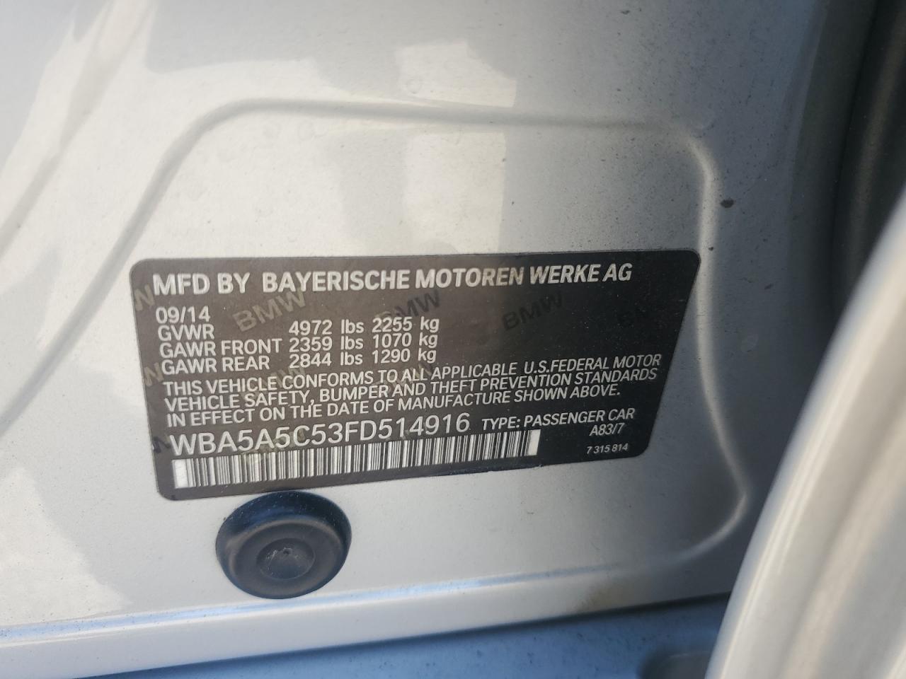 2015 BMW 5 series