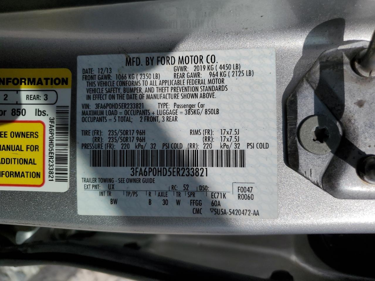 2014 FORD FUSION