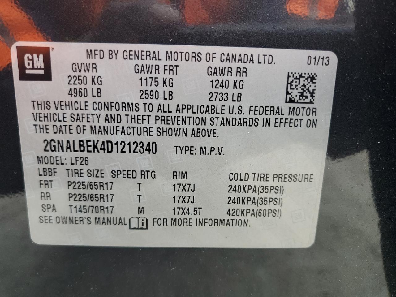 2013 CHEVROLET EQUINOX