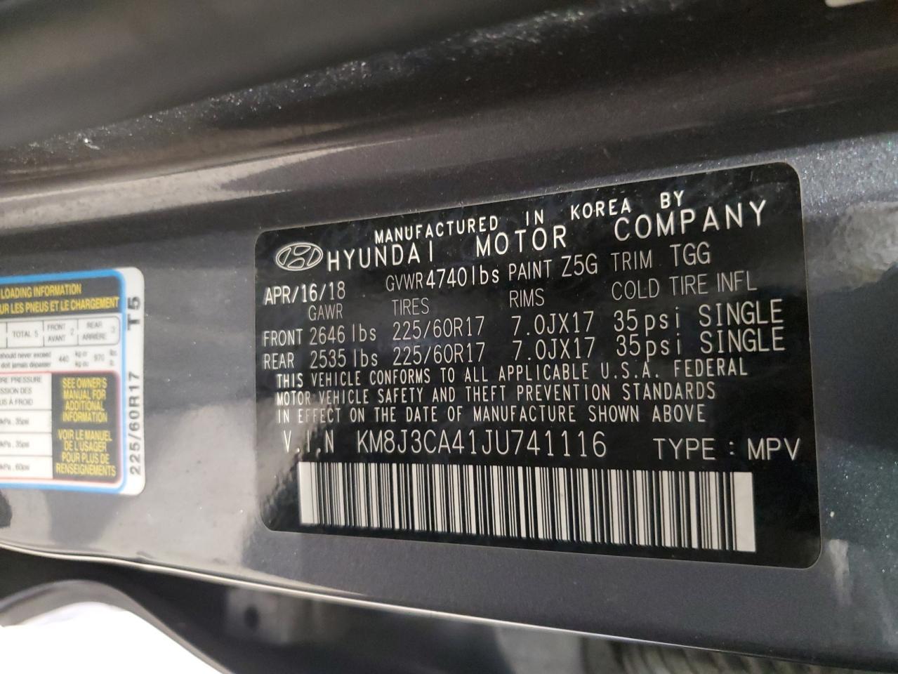 2018 HYUNDAI TUCSON