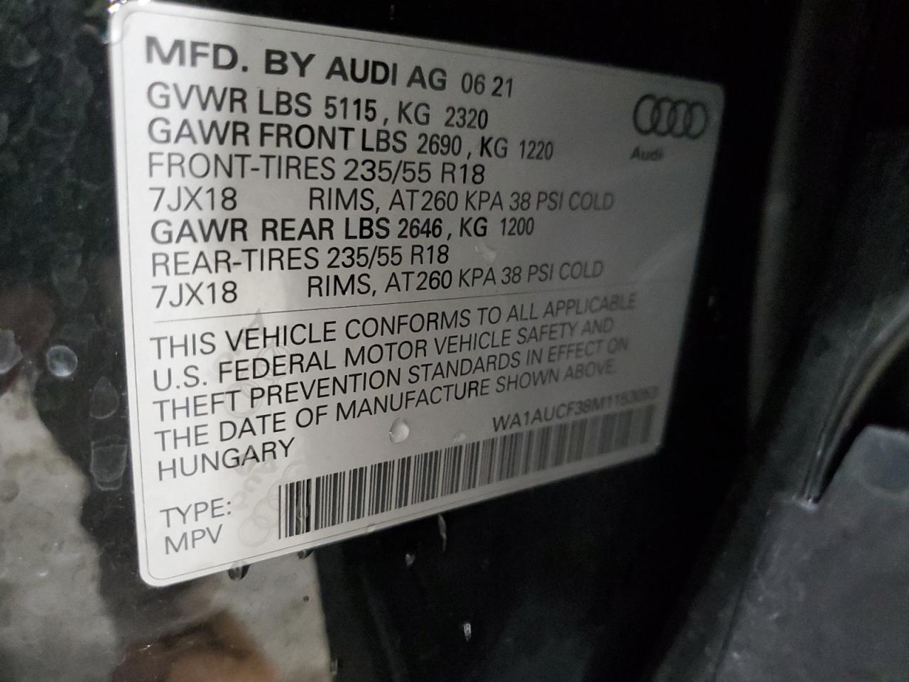2021 AUDI Q3