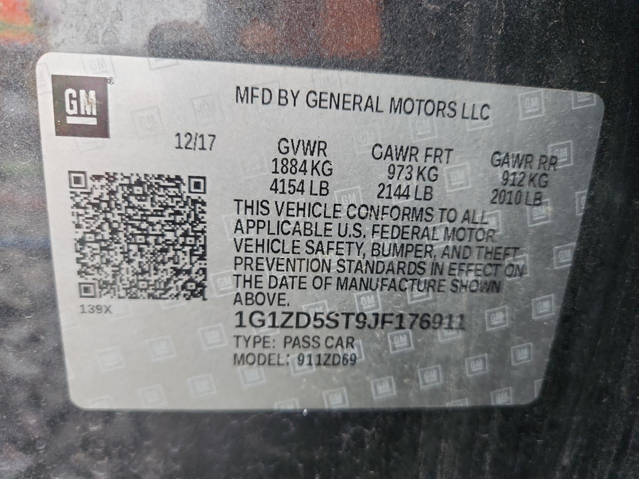 2018 CHEVROLET MALIBU
