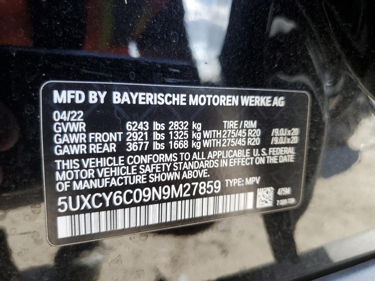 2022 BMW X6