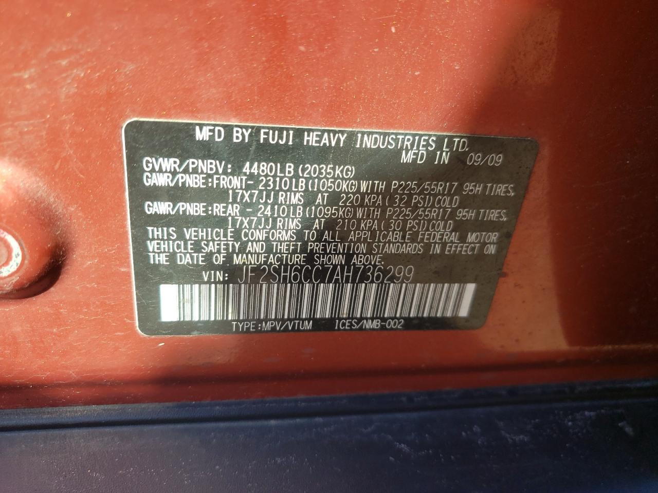 2010 SUBARU FORESTER