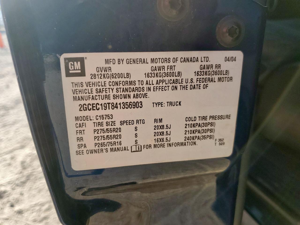 2004 CHEVROLET Silverado
