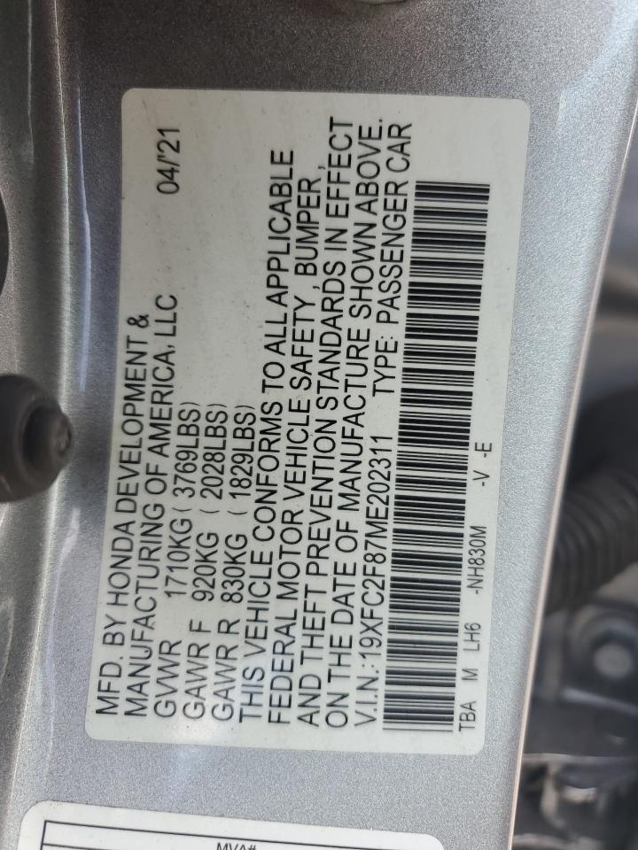 2021 HONDA CIVIC