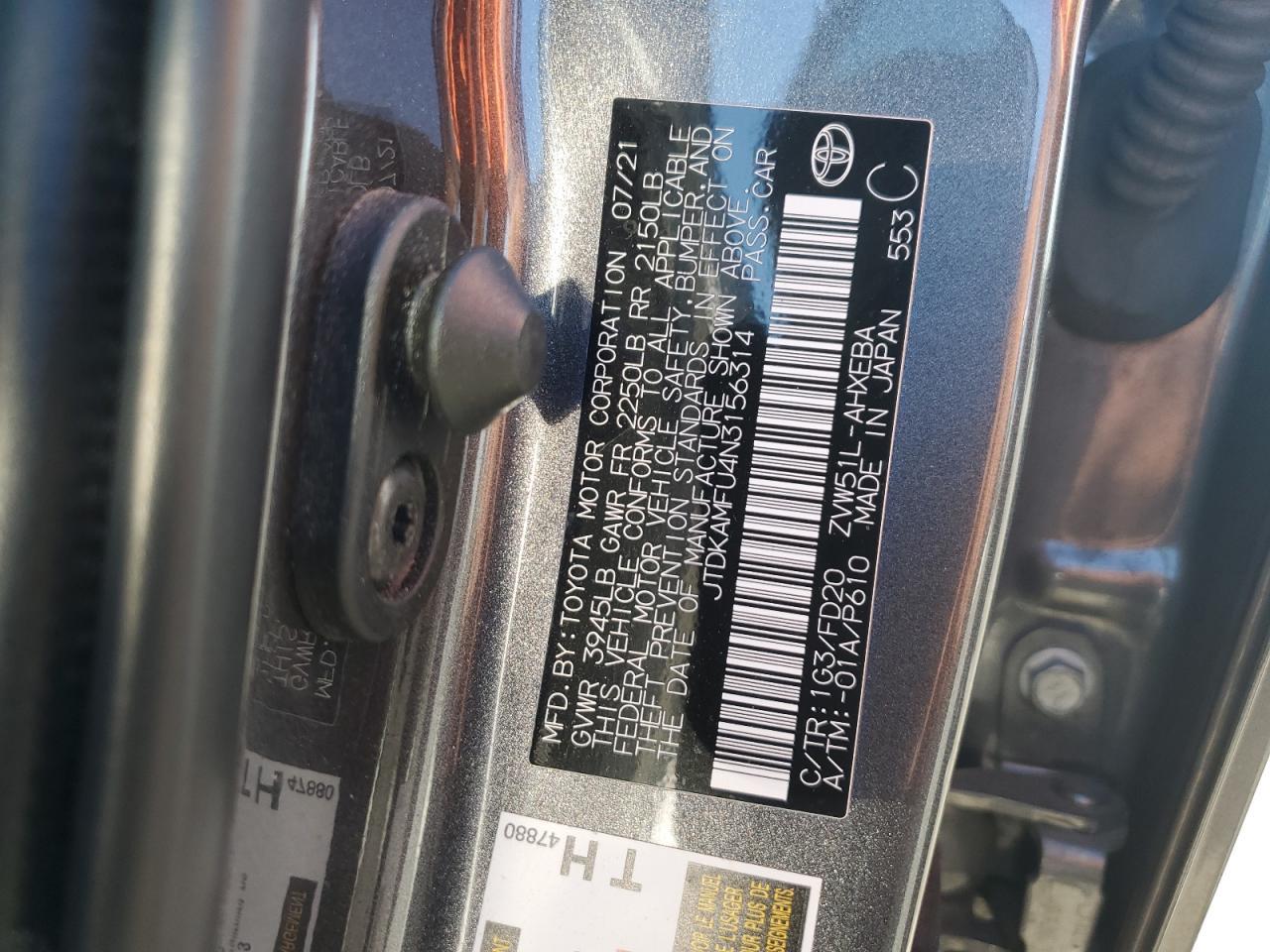 2022 TOYOTA PRIUS