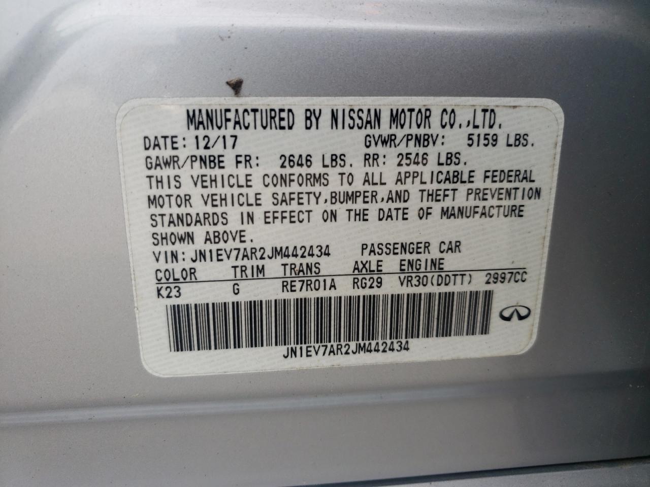 2018 INFINITI Q50