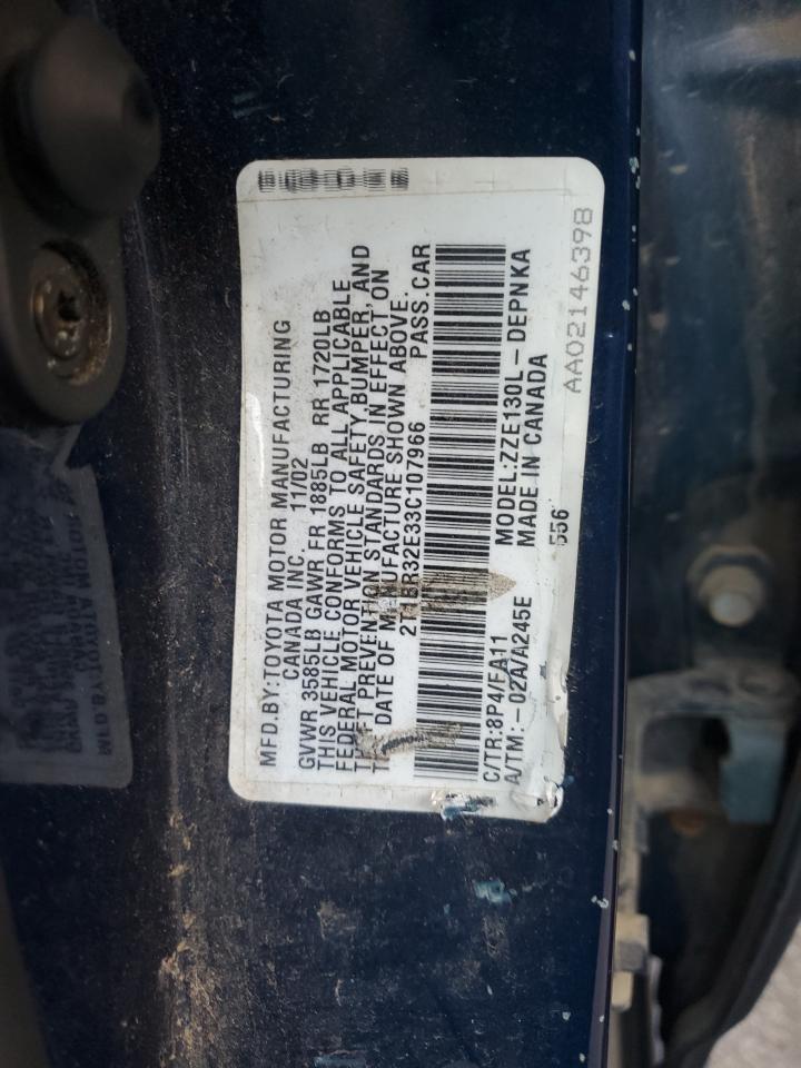 2003 TOYOTA COROLLA