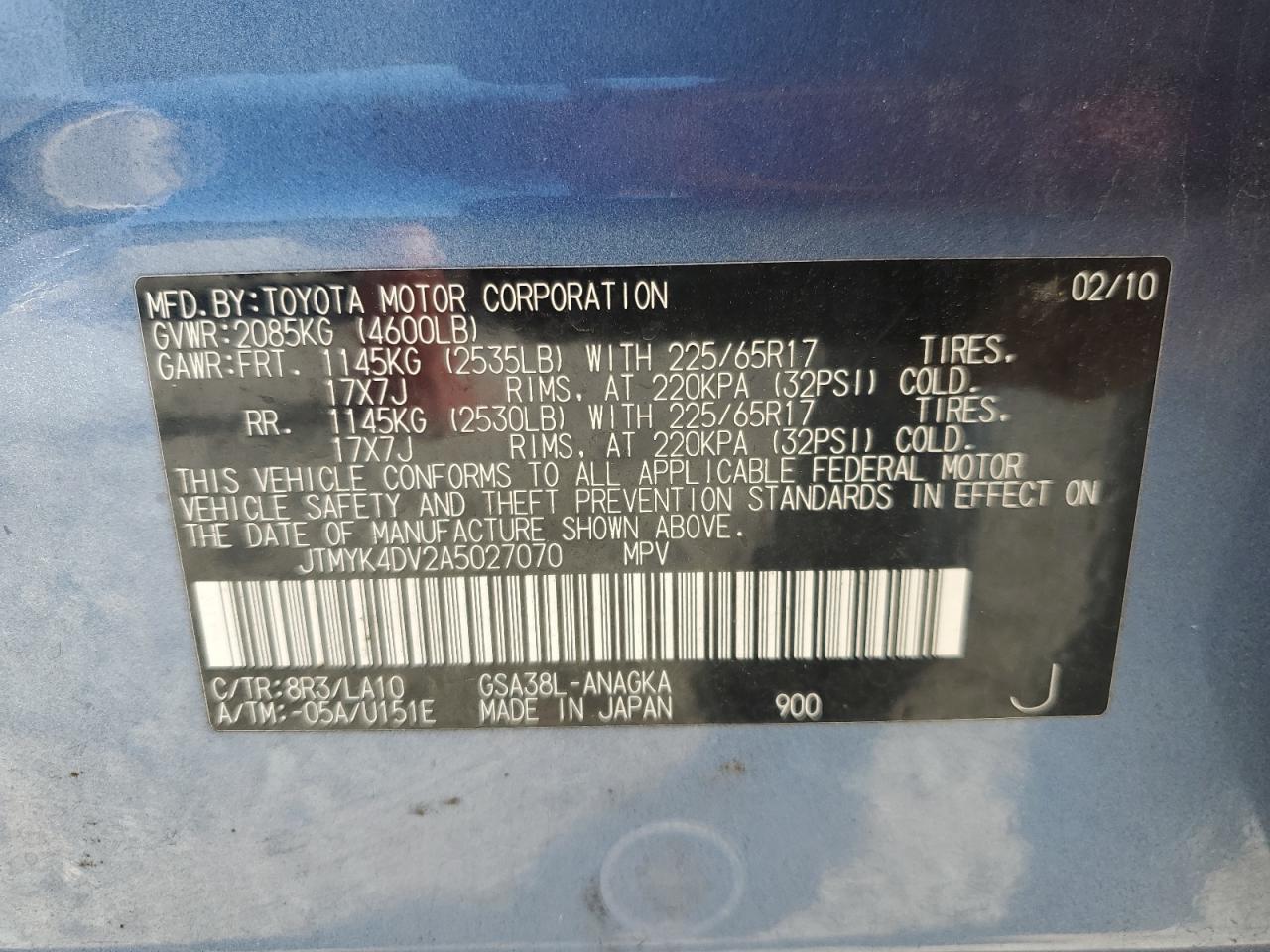 2010 TOYOTA RAV4