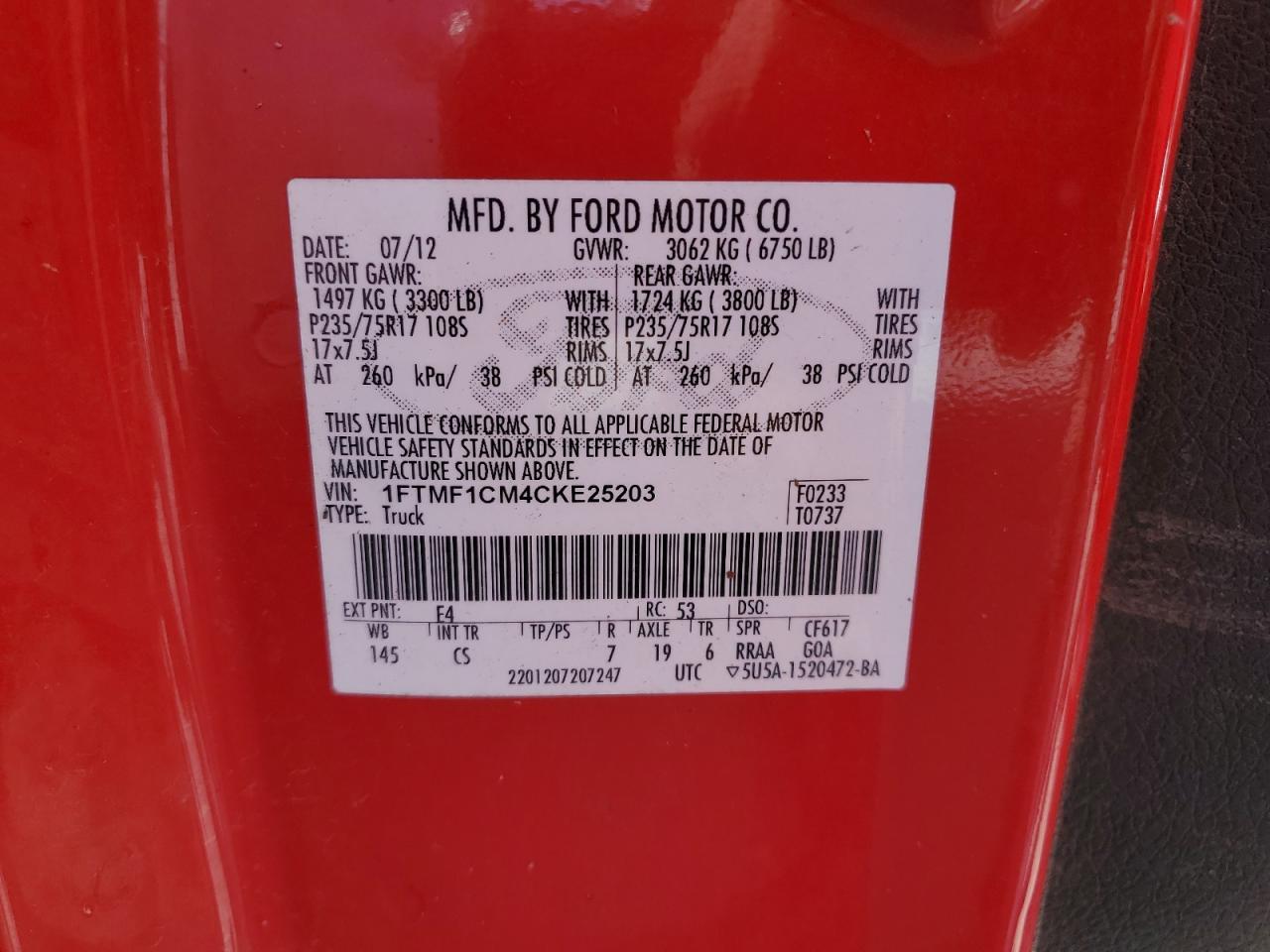 2012 FORD F-150
