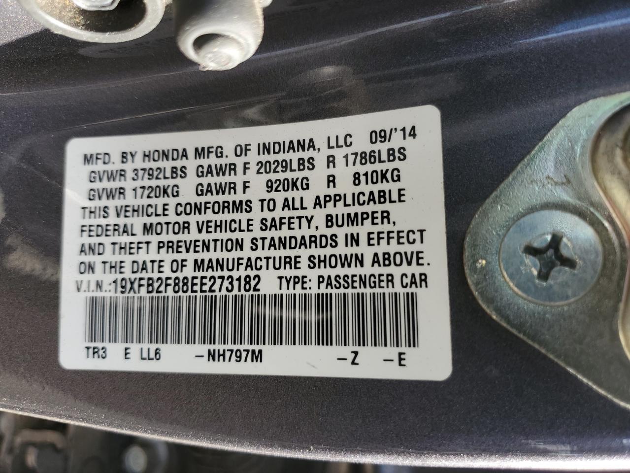 2014 HONDA CIVIC