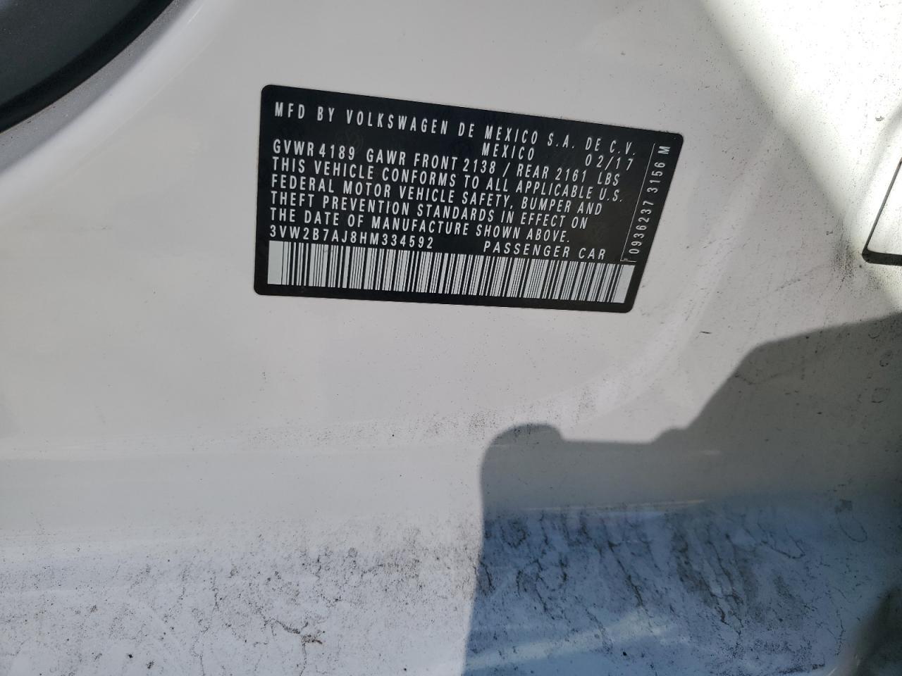 2017 VOLKSWAGEN JETTA