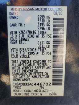 2010 NISSAN Frontier