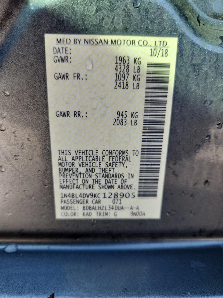 2019 NISSAN ALTIMA