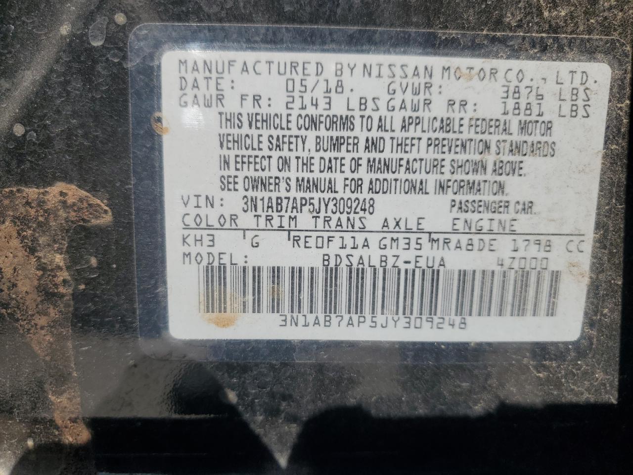 2018 NISSAN SENTRA