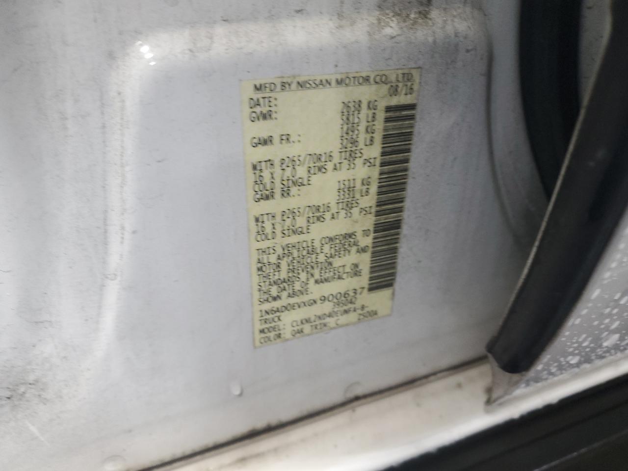 2016 NISSAN Frontier