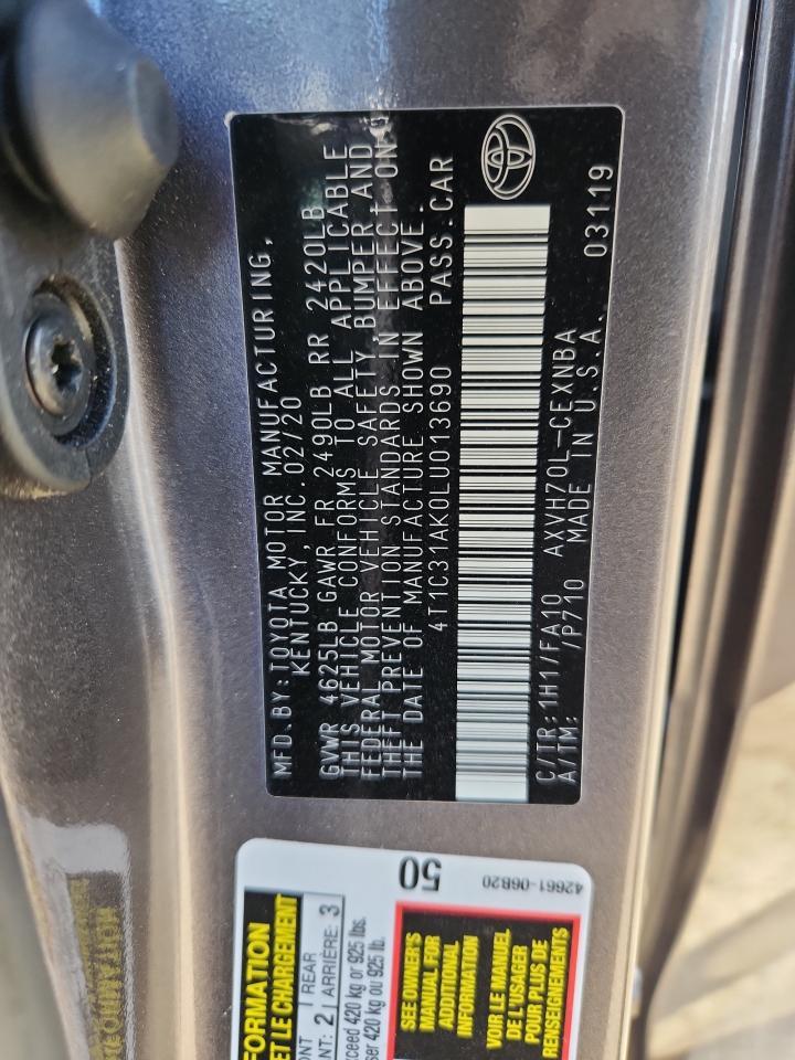 2020 TOYOTA CAMRY