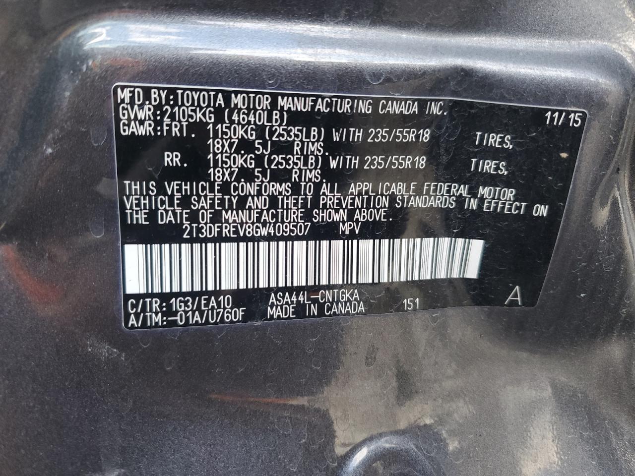 2016 TOYOTA RAV4