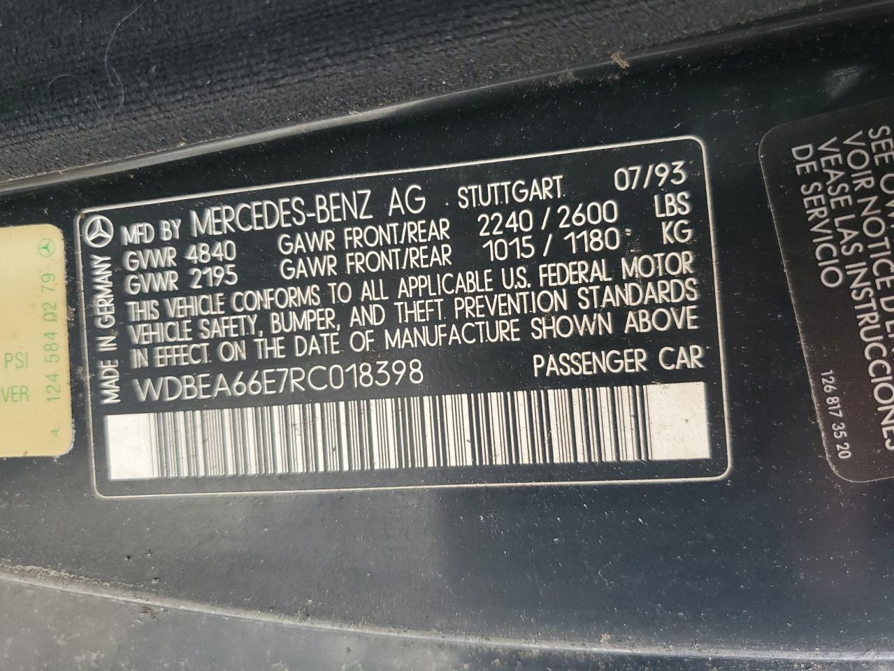 1994 MERCEDES-BENZ E-Class