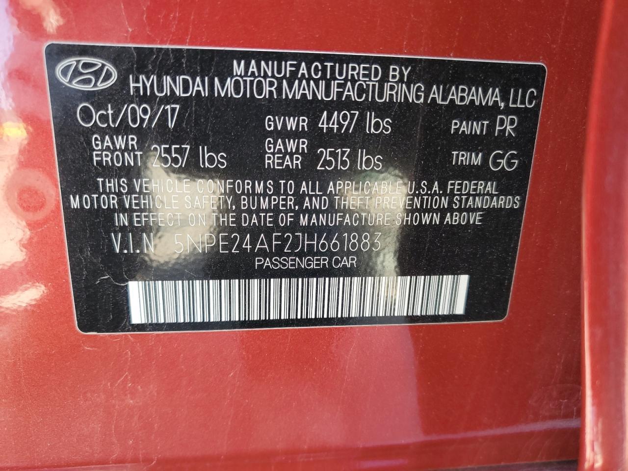 2018 HYUNDAI SONATA