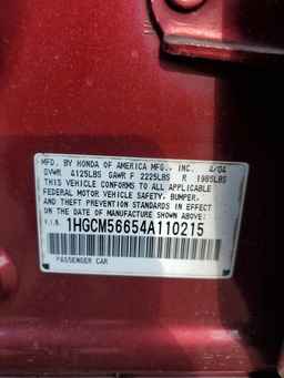 2004 HONDA ACCORD